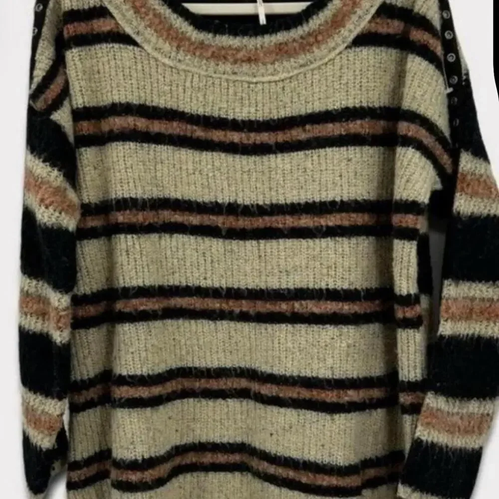 Free People striped oversized sweater